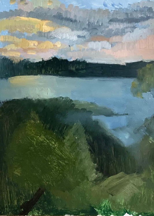 Sunset at Vaucluse, oil on wood panel (18 x 24 cm)