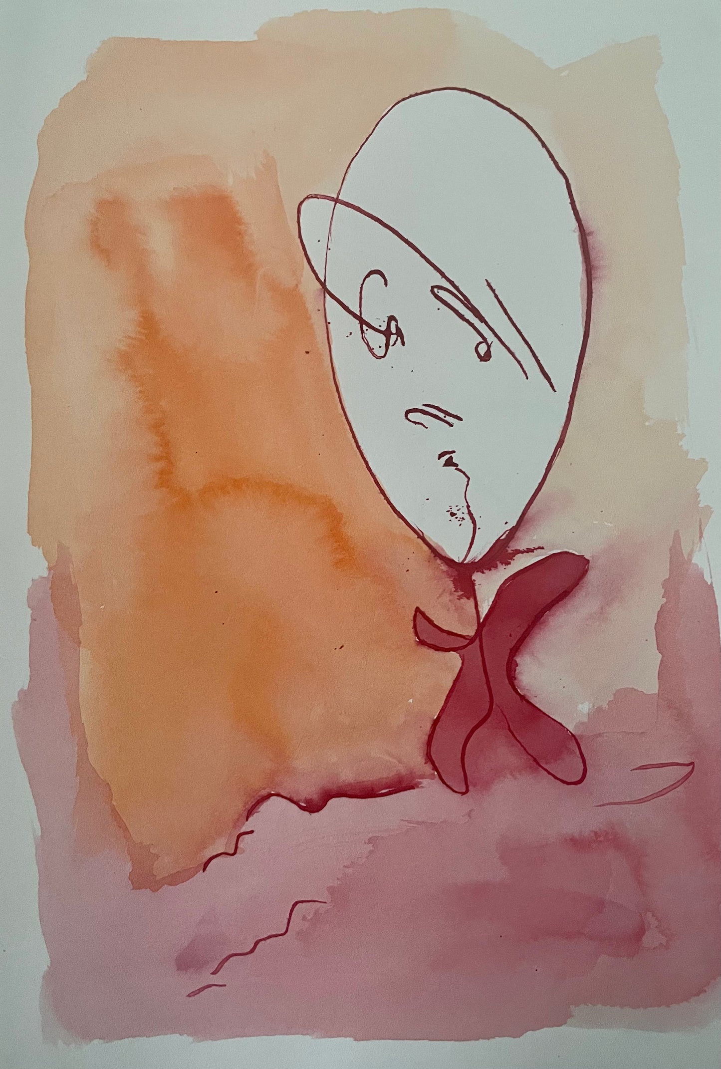 Running man, ink on paper (14.8 x 21 cm)
