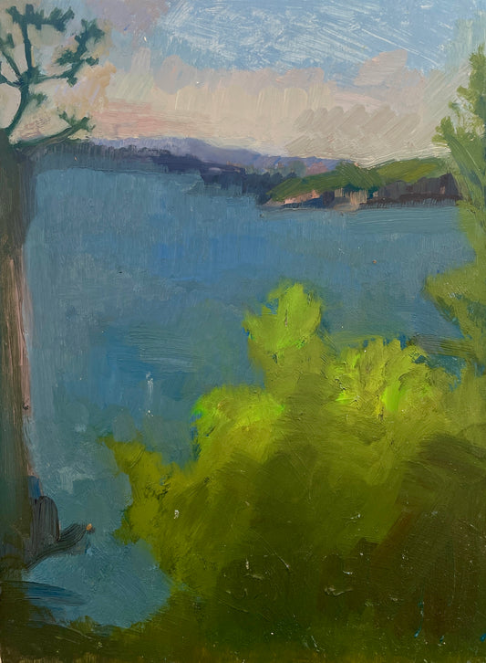 Vaucluse view, oil on wood panel (18 x 24 cm)