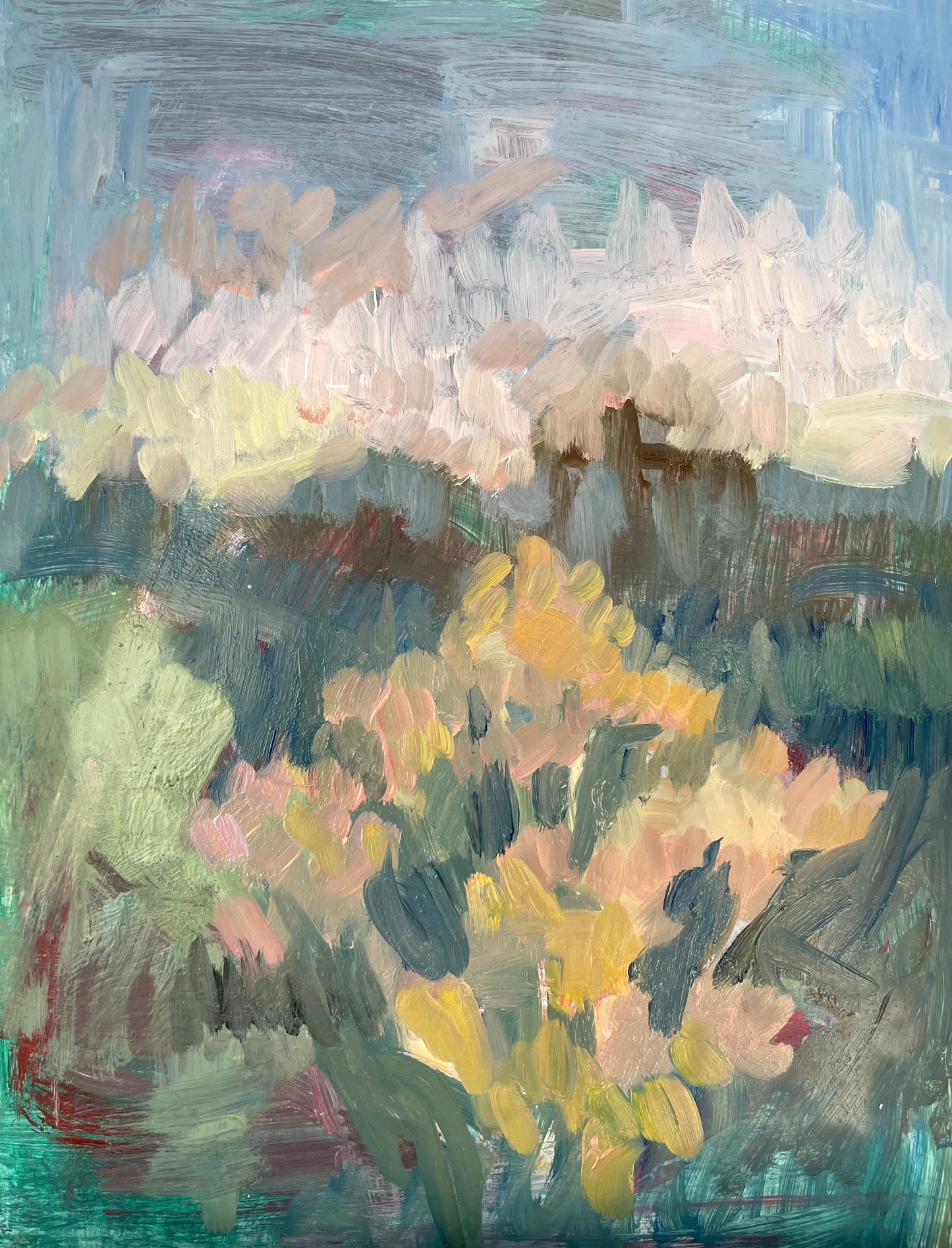 Landscape impression, oil on wood panel (18 x 24 cm)